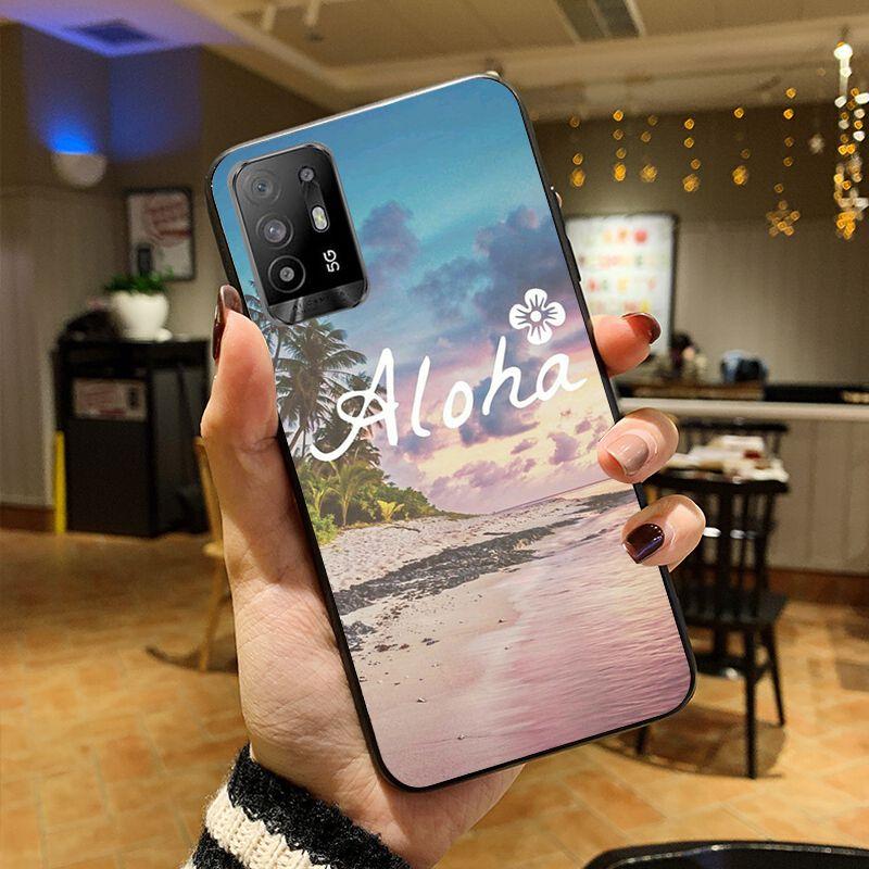 Aloha Palm Trees Funda Phone Cover For OPPO A74 A94 5G A3S A5S A9 A12 A15 A15S A52 A53 A53S A72 A73 2020 A91 5G Cases Coque