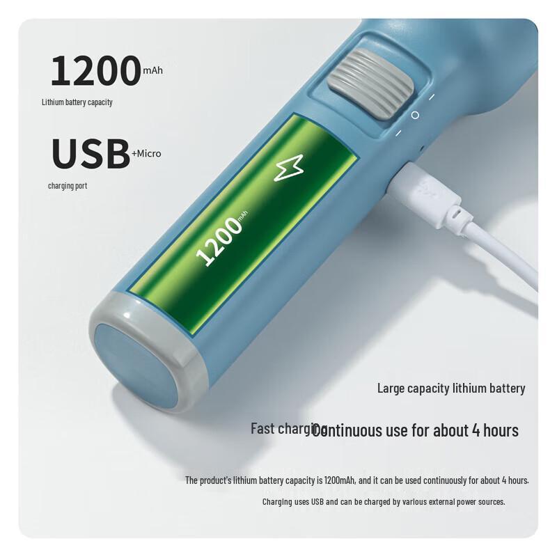 Deli LED Dual-Light Rechargeable Flashlight
