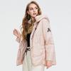 Women Jacket Oversize Quilted Warm With Hood Zipper Short Coat Casual Outwear