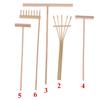 1/5Pcs Mini Bamboo Rake For Zen Garden Sand Tabletop Meditation Feng Shui Decor