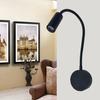3W Flexible Hose LED Wall Lamp Bedroom Bedside Hotel Reading Adjustable Light