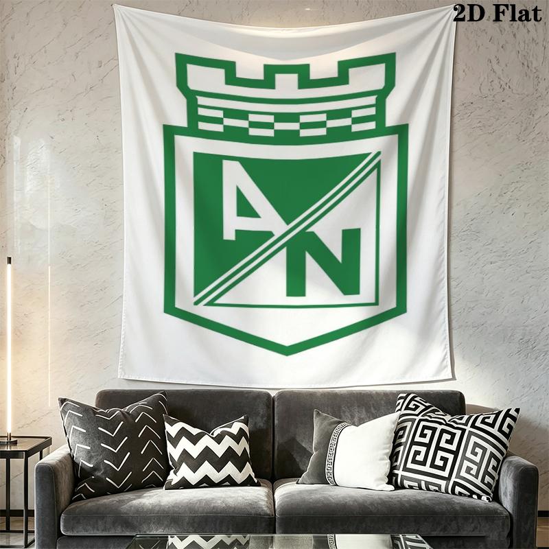 Atlético Nacional Wall Tapestry Aesthetic Wall Hanging Printed Fabric Blanket Decorative Tapestries for Bedroom Living Room Home Decor