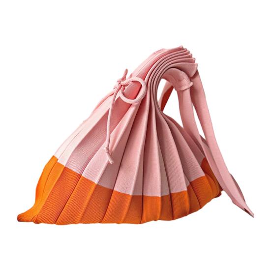 Складная сумка для покупок, многоразовая, аккордеон, продуктовая сумка-тоут, сумка через плечо с цветовыми блоками, плиссированная, для покупок продуктов, для повседневных дел