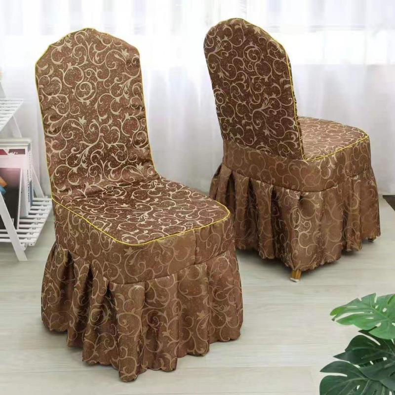 Hotel Professional Nailed Wooden Chair Chair Cover Geometric Pattern Hotel Conference Chair Cover Hotel Household Nailed Universal
