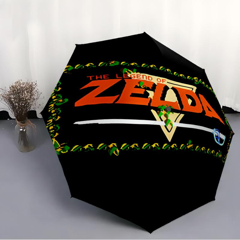Складной зонт с принтом Z-Zelda Legends, для улицы, отдыха и путешествий, прочная ткань зонта, подарок на день рождения и праздник
