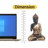 Polystone Home Decor Decoration Buddha Idol Statue Showpiece for Home Décor 1 Pic (Black Bronz), Religious