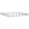 VidaXL Parc pour chien 24panneaux Noir 100x50cm Acier enduit de poudre 3115971