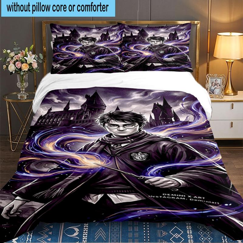 Magical Aura Witch 3pcs Bedding Set,Including 1pc Duvet Cover And 2pcs Pillowcases Perfect Gift for Christmas,Ideal for Bedroom, Dormitory