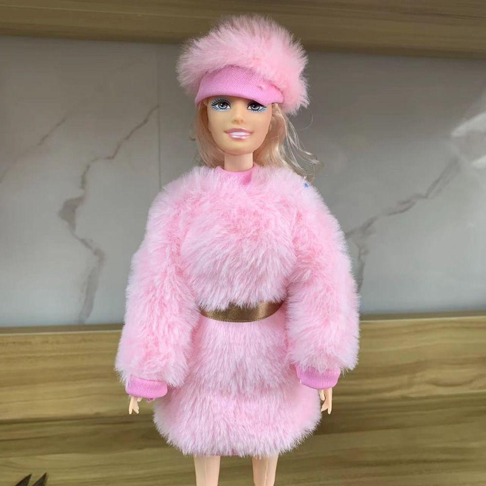 Плюшевое пальто ручной работы, шапки, повседневная одежда, меховое платье, комплект для куклы 29~32 см, мужская/женская кукла/кукла 1/6