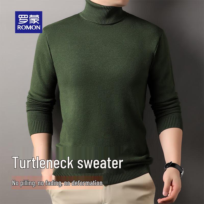 ROMON Men's Turtleneck Knit Sweater