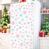 Colored Christmas snowflake glass window decorative sticker Self-adhesive material Festive atmosphere decorative wall sticker Refrigerator sticker