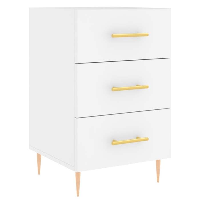 Maison Exclusive - Table de chevet blanc 40x40x66 cm bois d'ingénierie