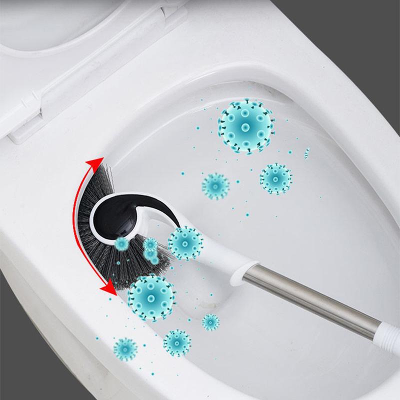 Набор туалетных ершиков Туалетная щетка Многофункциональная чистящая щетка для удаления мертвых пятен для мытья Туалетная щетка с длинной ручкой и основанием