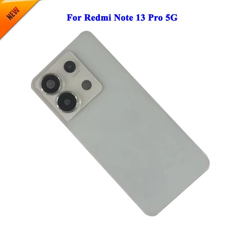 Корпус задней крышки класса AAA с объективом камеры для Xiaomi Redmi Note 13 Pro 5G, задняя крышка с клейкой основой.