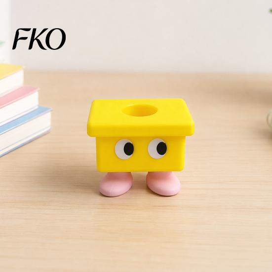 Moisture-proof Bathroom Accessory 3D Printed Cartoon Stool Toothbrush Holder, Waterproof Moisture-Proof Cute Smooth Burr-free Base Compact Storage