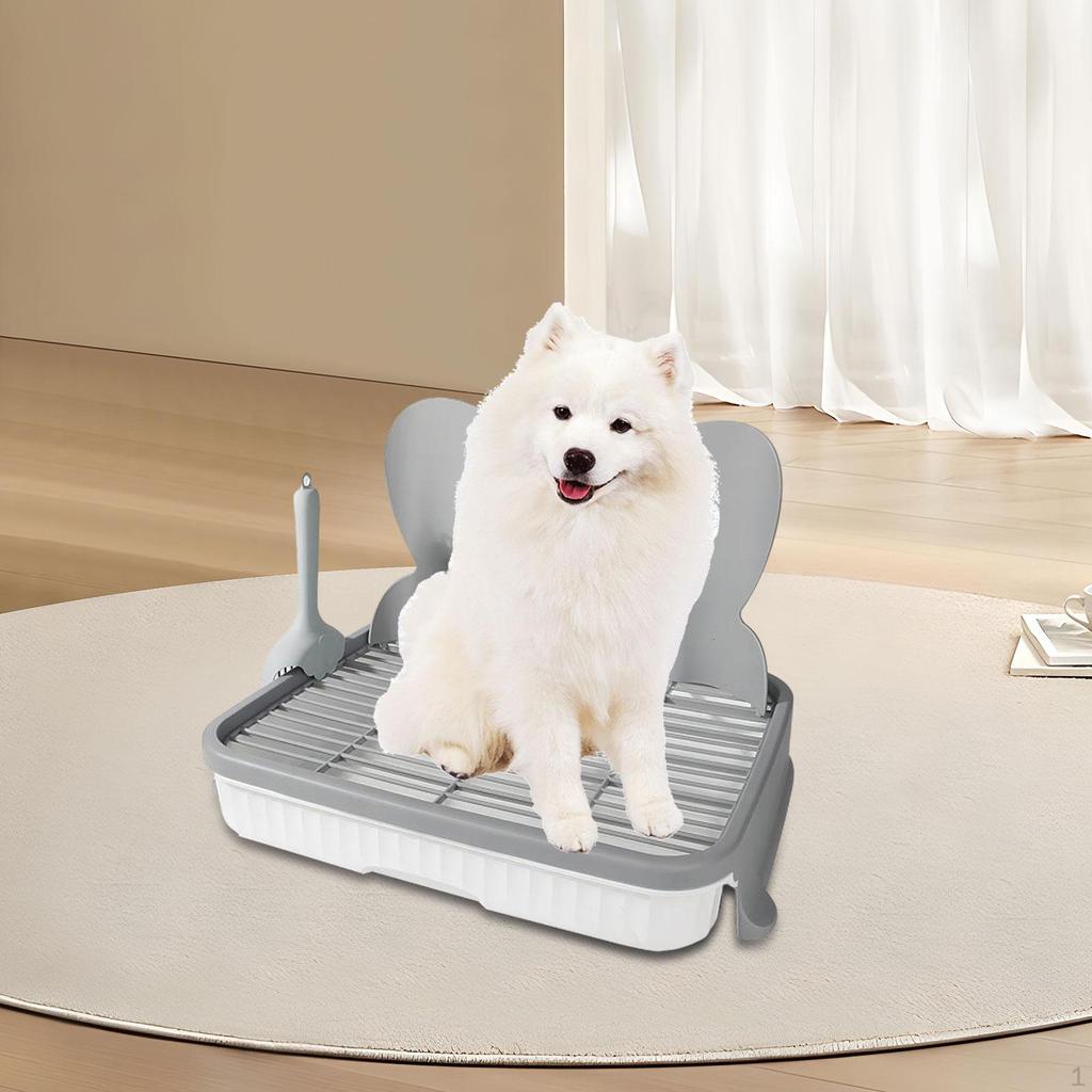 Dog Toilet Anti Splashing Lattice with Post Pets Training Tray for Small and Medium Dogs