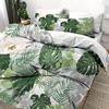 Comforter Green Leaves Christmas Gifts Pet Dog Bedding Set Polyester Suitable For Children And Adults 3-Piece Set Plant