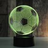 3D Иллюзия Лампа для Контроля Футбола 7 Цветов Мяч Сенсорный USB Ночник Декор для Спальни