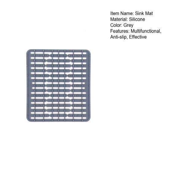 Silicone Sink Mat Multifunctional Anti-slip Insulating And Draining Kitchen Pad for Effective Sink Protection