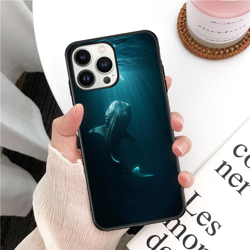 Мягкий чехол для телефона с океанской китовой акулой для iphone 14pro 11pro 12 13pro max 5S 6s xs 7 8plus SE xr 12mini Coque, чехлы
