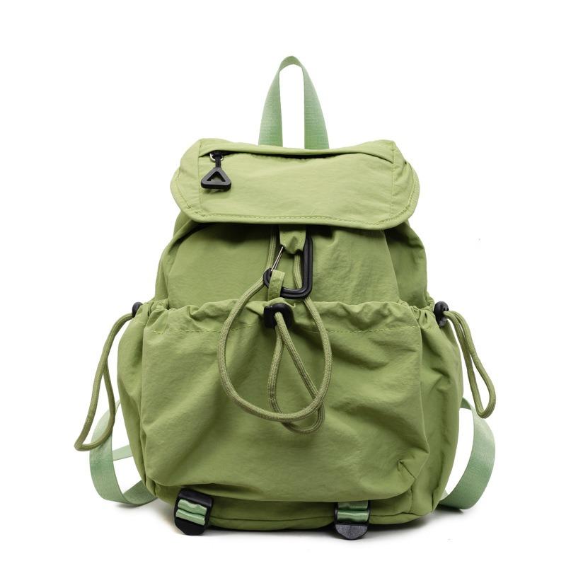 Новый модный плиссированный рюкзак с веревочной затяжкой, женский нишевый дизайн, трендовый рюкзак большой вместимости с клапаном, студенческая сумка