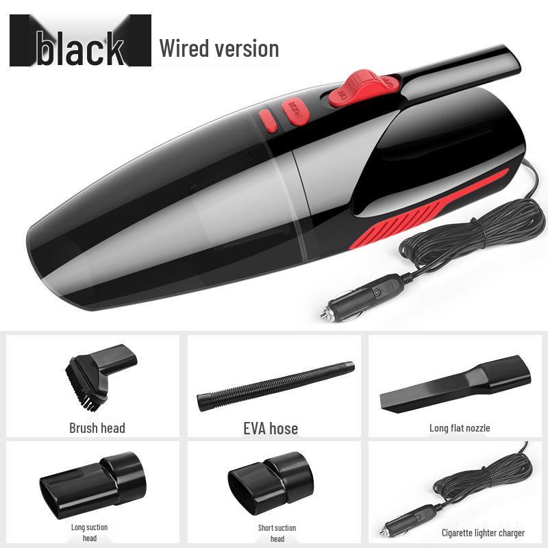 Портативный беспроводной автомобильный и домашний пылесос с подсветкой - Ручной для влажной/сухой уборки