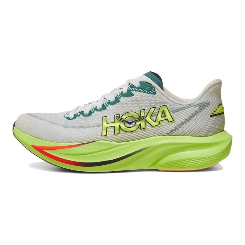 HOKA One One Женские беговые кроссовки MACH 7 Бело-зеленые 1171938-FYZ