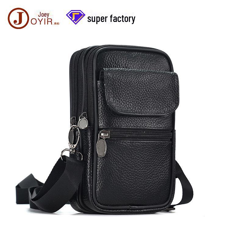 Мужская сумка-мессенджер и поясная сумка из натуральной кожи - многофункциональный кошелек из коровьей кожи для спорта и бизнеса на открытом воздухе