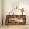 Console Table Smoked Oak 155 x 29 x 74 cm Engineered Wood