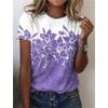 Летняя женская футболка, модные топы с короткими рукавами, повседневная футболка с круглым вырезом и 3D цветочным принтом для женщин, одежда Y2k, свободные футболки, топы