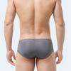 Men Briefs Solid Color Low-rise Ice Silk Briefs U-Convex Large Space Not Tight