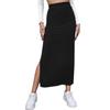 Spring and Summer Women's Half Length Skirt, Solid Color Buttocks Wrapped Skirt, Slit Long Skirt