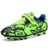 Kids Soccer Cleats Rubber Non-slip Velcro Lacing Artificial Turf Football Boots Outdoor Sports Training Football Shoes