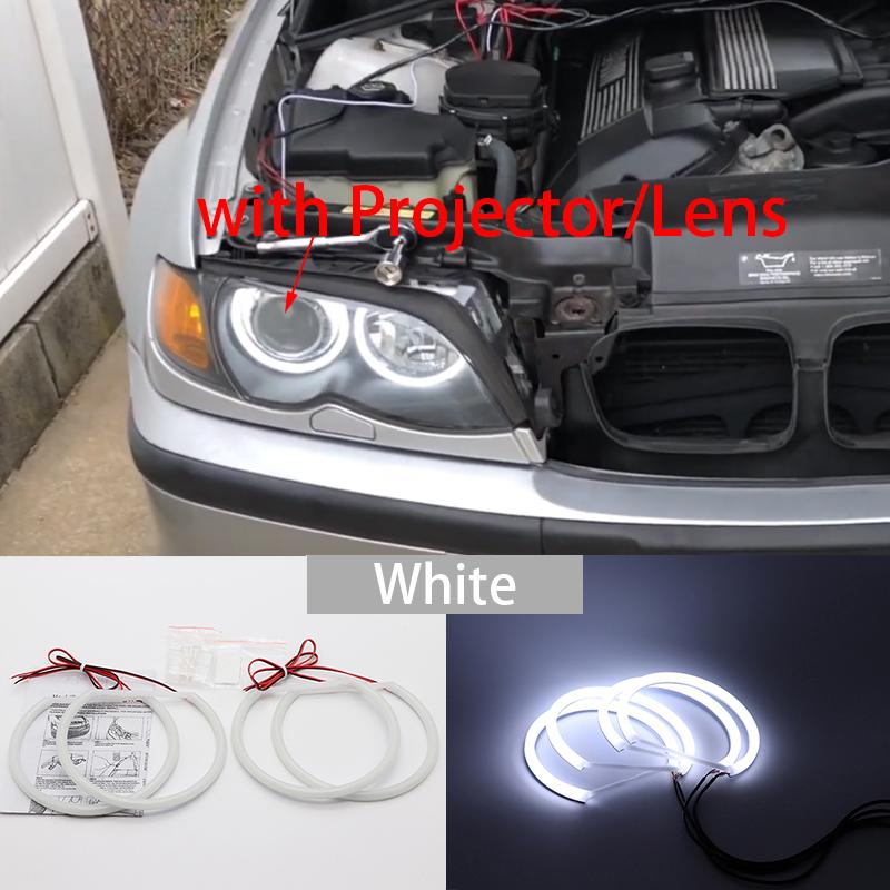 For BMW 3 Series E46 316i 318i 320d 320i 323i 328i 330i 325xi 330d 1998-05 Switchback Cotton Light LED Angel Eye Dual Color