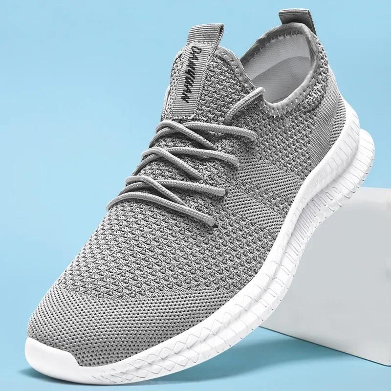 Fashion Fujeak Hot Sales Men Sneakers Mesh Casual Shoes Plus Size Vulcanize Shoe Walking Sneakers Black Men Running Tenis Masculino