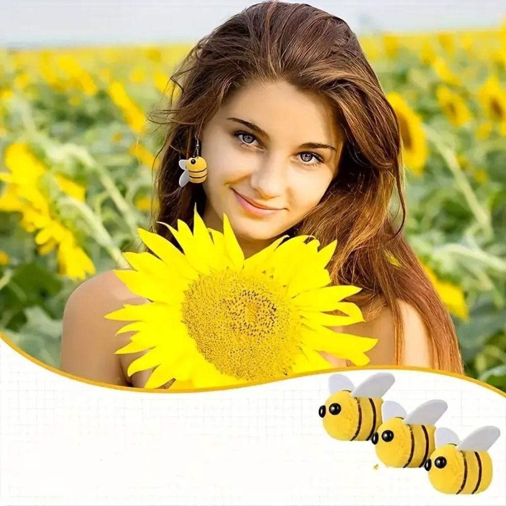 10 шт. креативная шерстяная фетровая маленькая пчелка желтая мини-пчелка искусственные пчелы поделки декор одежды