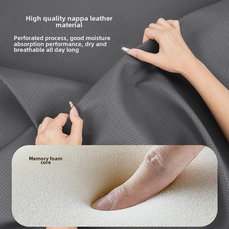 Универсальные вентилируемые подушки для автомобильных сидений из кожи наппа — всесезонные, дышащие, высококачественные, перфорированные, для всех моделей.