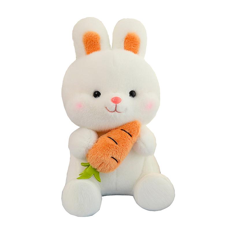 Креативная мультяшная кукла-кролик, плюшевая игрушка, белый кролик, тряпичная кукла, морковка, подушка, большая спящая девочка