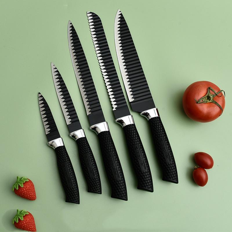 Черная волна узор из нержавеющей стали кухонный подарочный нож фруктовый нож