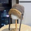 New Autumn and Winter Suede Thickened Ear Protection Lei Feng Hat Women's Outdoor Warm One Hat Multi Wear Fashion Personalized Fisherman Hat