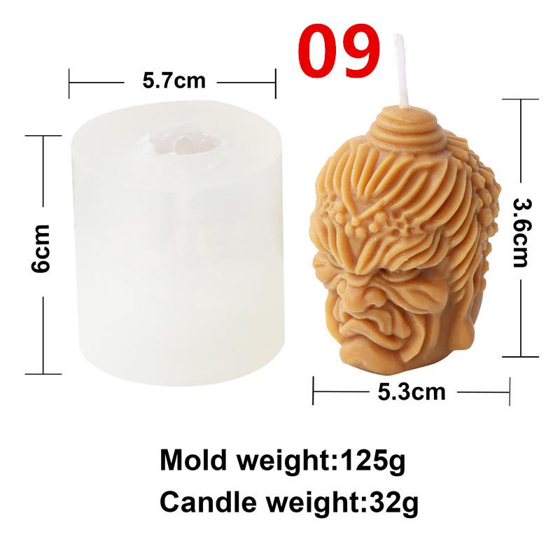 3D Maitreya Buddha Candle Silicone Mold DIY Buddha Statue Resin Gypsum Concrete Mold Mould Home Garden Decorations Craft Mold
