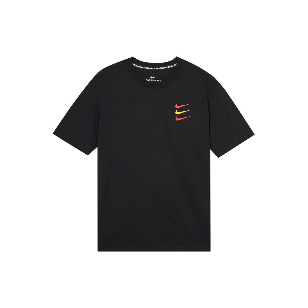 Nike F.C. Tricolor Swoosh Logo Soccer Short Sleeve Tee Men Tops Black CT8432-010