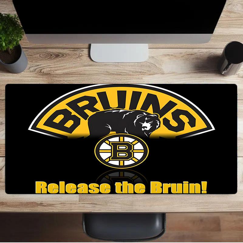 Boston Bruins Mouse Pad, Rubber Base, Mouse Pad for Gamers and Office Use, Gaming Desk , Easy To Clean Mat Office Fan Gifts