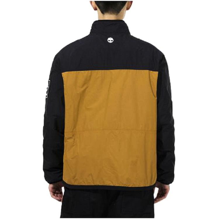 Timberland Двусторонняя спортивная куртка с цветными блоками и логотипом Мужские куртки Черный Пшеничный A22E5-P56