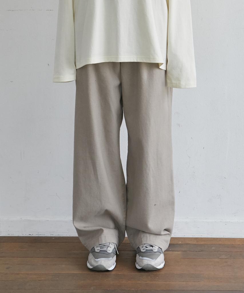 STREET STANDARD Cotton Wide Easy Pants Mocha