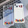 Card Phone Case for iPhone 11 13 XR 15 14 Pro Max iPhone 12 16 7 8 Plus XS Max Samsung S24 S23 A15 A55 A05 A54 Redmi 12 13C 13 9 Cartoon Protection