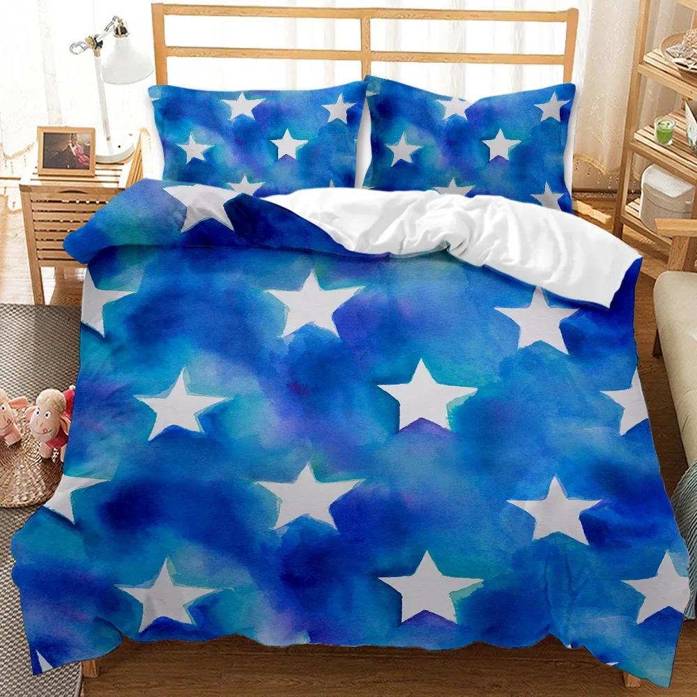 Comforter S Simple Personalized Watercolor Painting Bedding Set Winter S Kids Adult Bedding Geometric Bed Sets