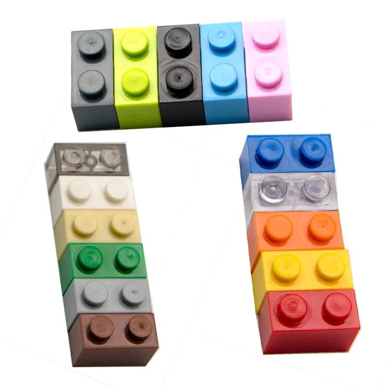 100 шт. DIY 3004 Толстые Строительные Блоки Фигурки из Частиц 1x2 Точки Кирпичик Работает С Образовательной Креативной Конструкцией Leduo Детская Игрушка