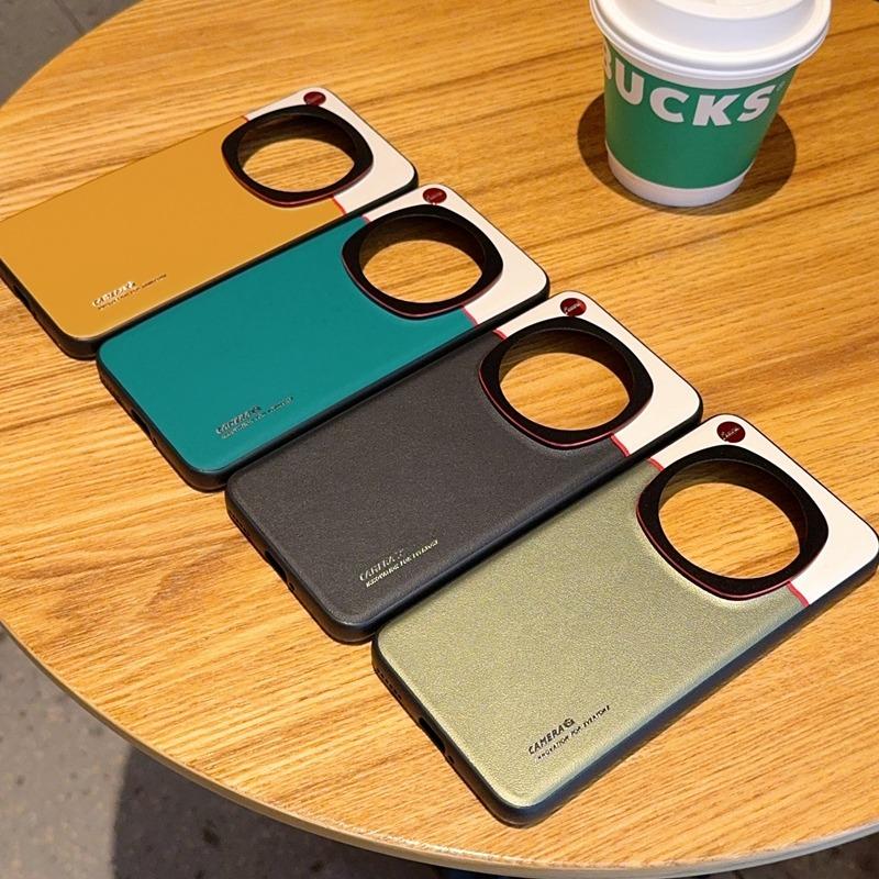 Luxury Dual Color Leather Case For Honor Magic 6 Pro Shockproof Full Body Cover Simple Faux Skin Phone Shell For Honor Magic 6