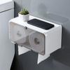 Toilet Paper Holder Wall Mounted Waterproof Tray Roll Tube Tray Tissue Box Shelf Bathroom Accessories